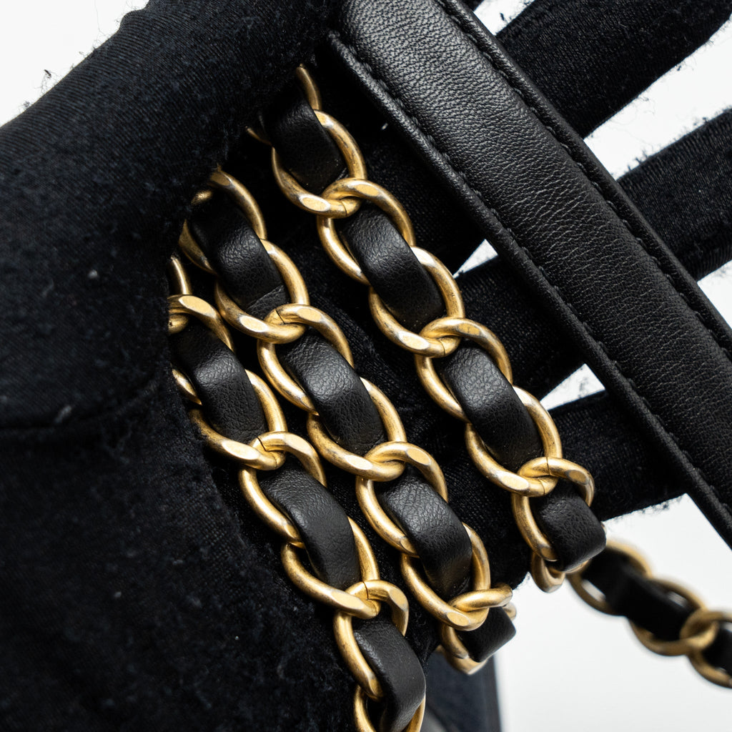 Chanel Filigree Camera Bag Caviar Dark Blue/ Black