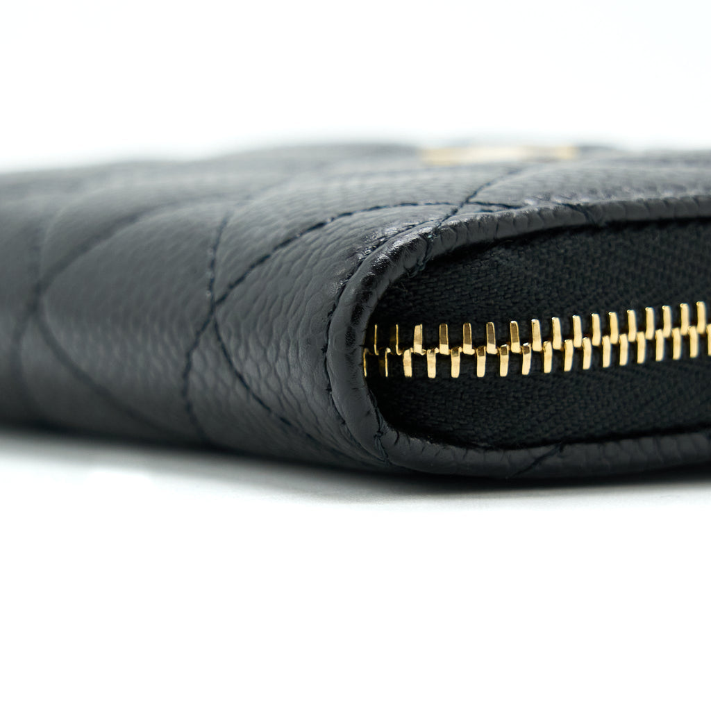 Chanel Zip Small Card Holder Caviar black