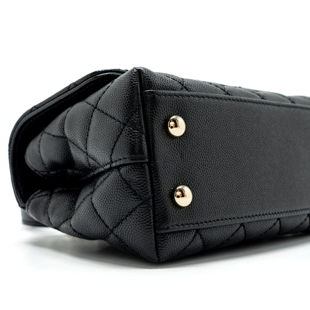 Chanel Coco Handle Extra  Mini Caviar Black L(Microchip)