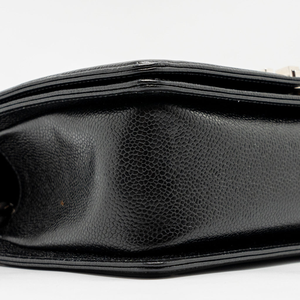 Chanel Chevron Medium Boy Bag caviar black