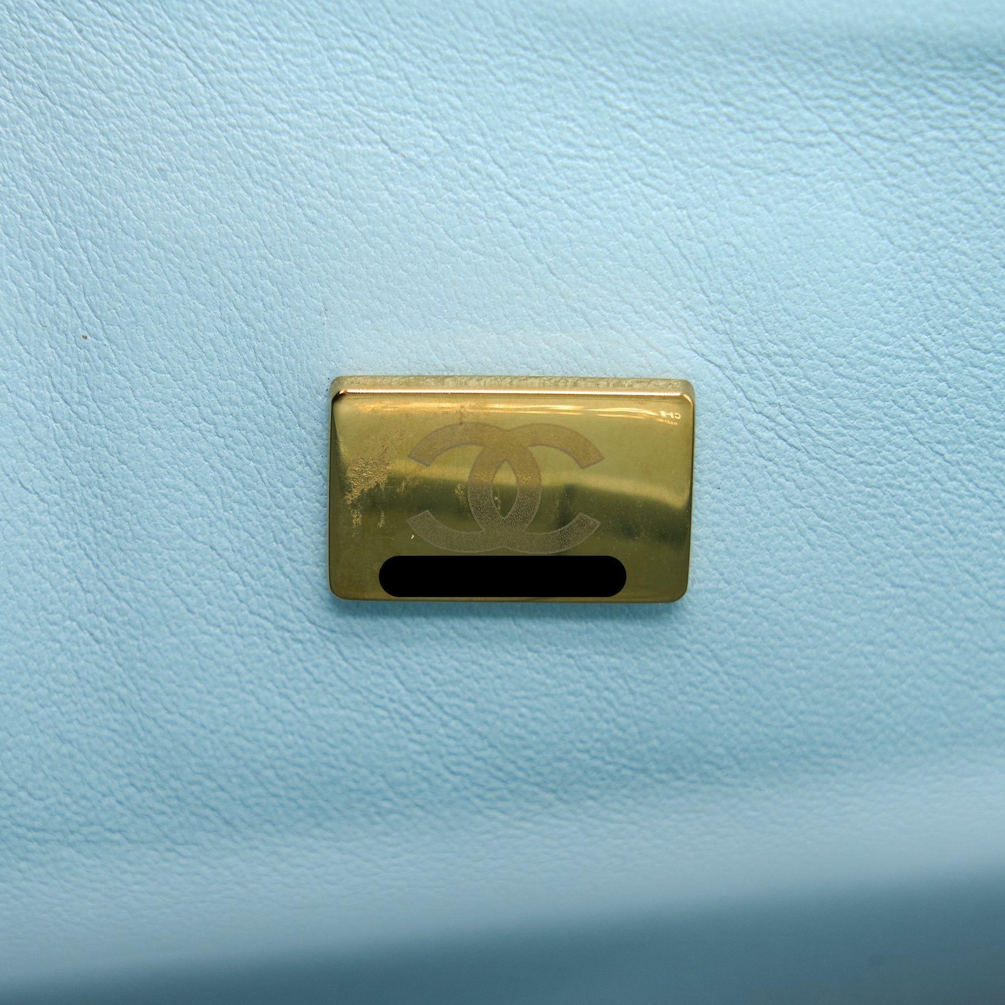 Chanel Medium Classic Double Flap Bag Caviar Light Blue L (Microchip)