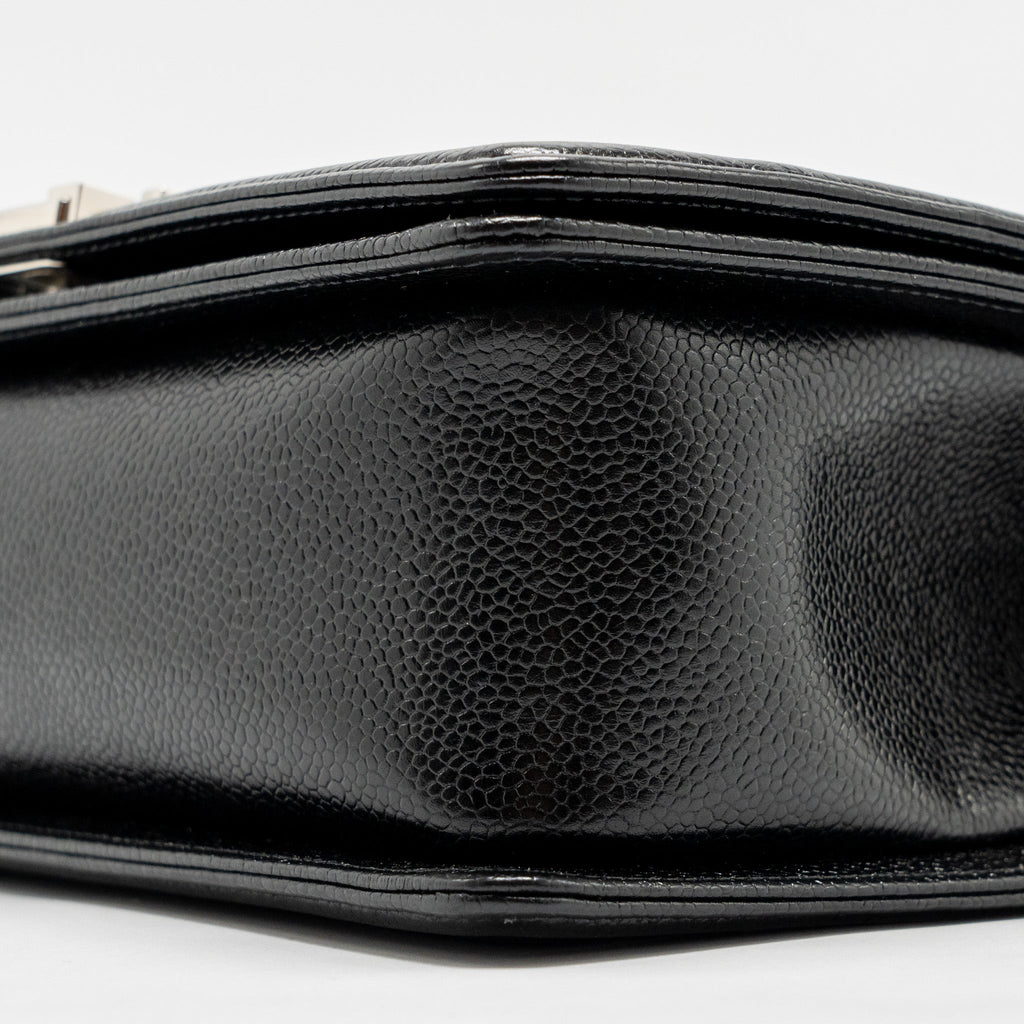 Chanel Chevron Medium Boy Bag caviar black