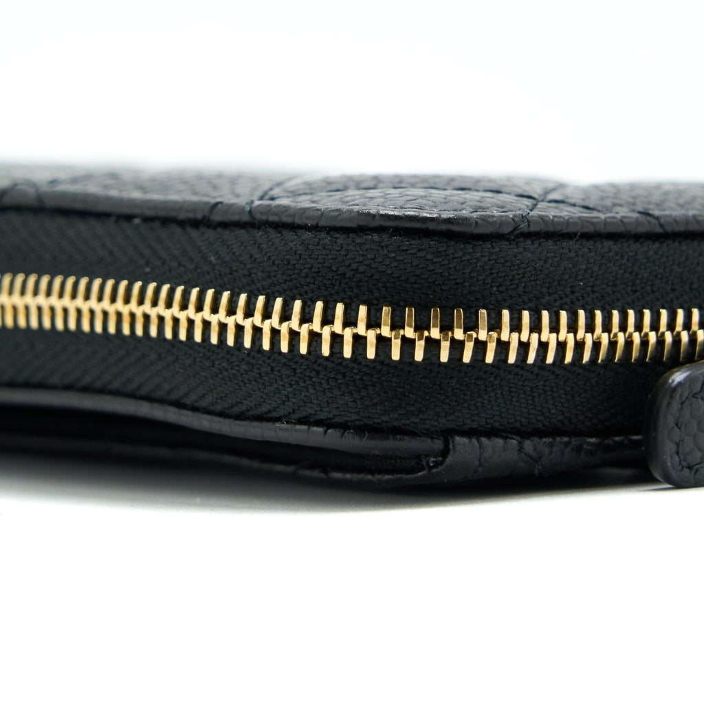 Chanel Zip Small Card Holder Caviar black