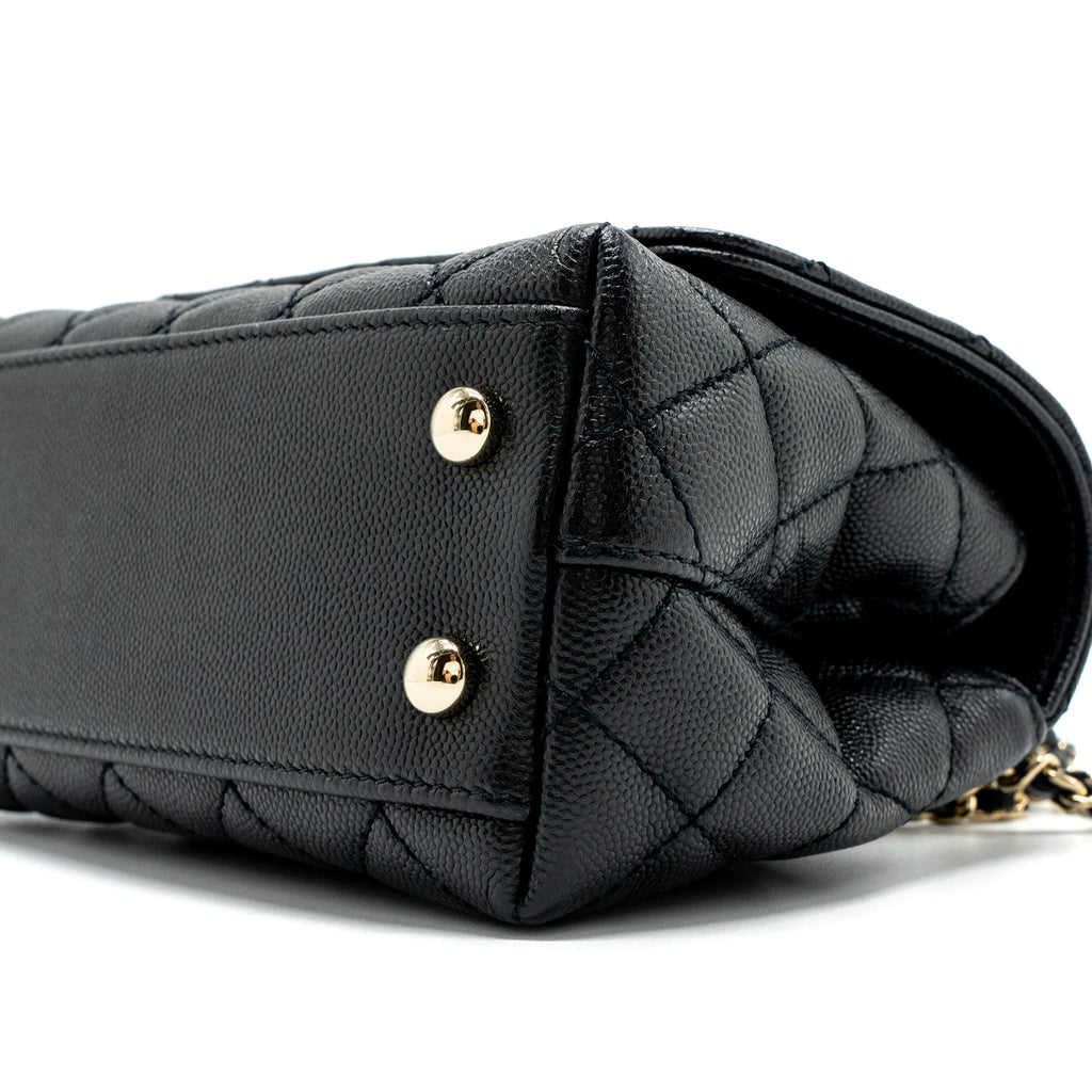 Chanel Coco Handle Extra  Mini Caviar Black L(Microchip)