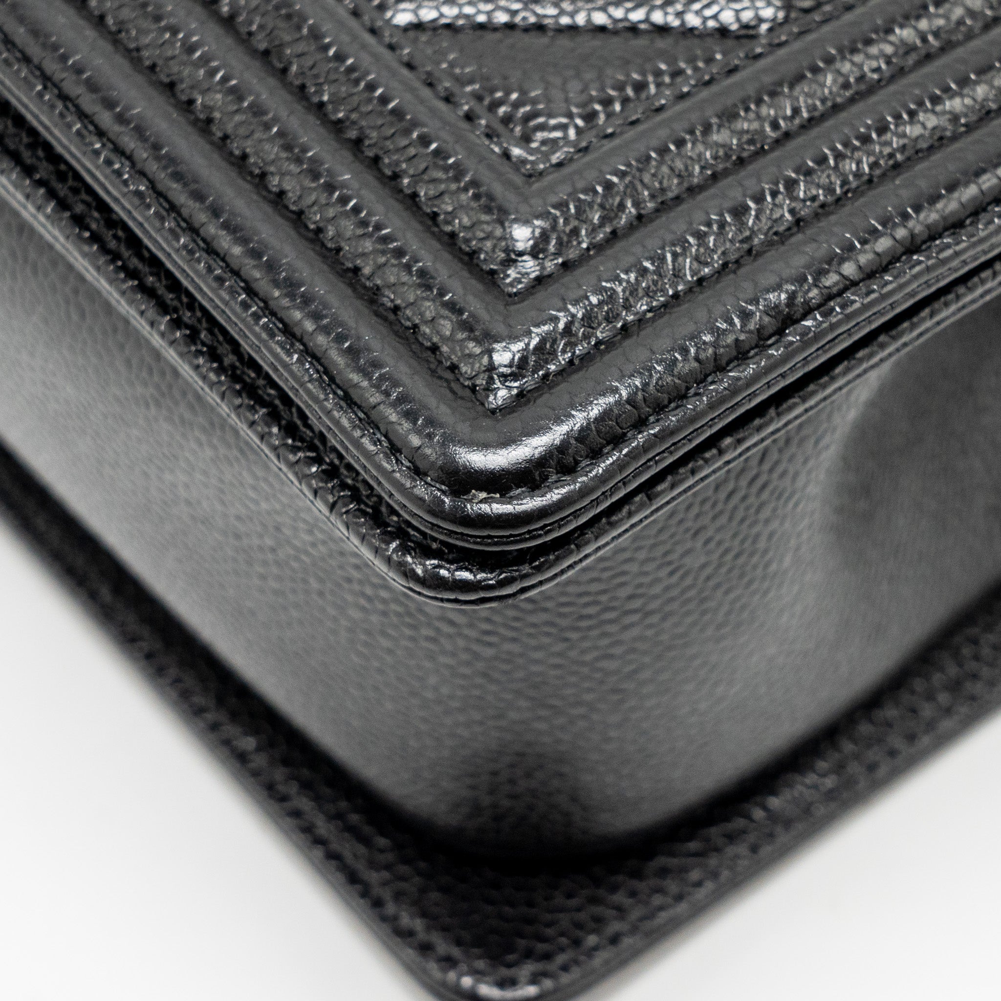 Chanel Chevron Medium Boy Bag caviar black
