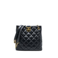Chanel Seasonal Tote Bag Lambskin Black Brushed (Microchip)