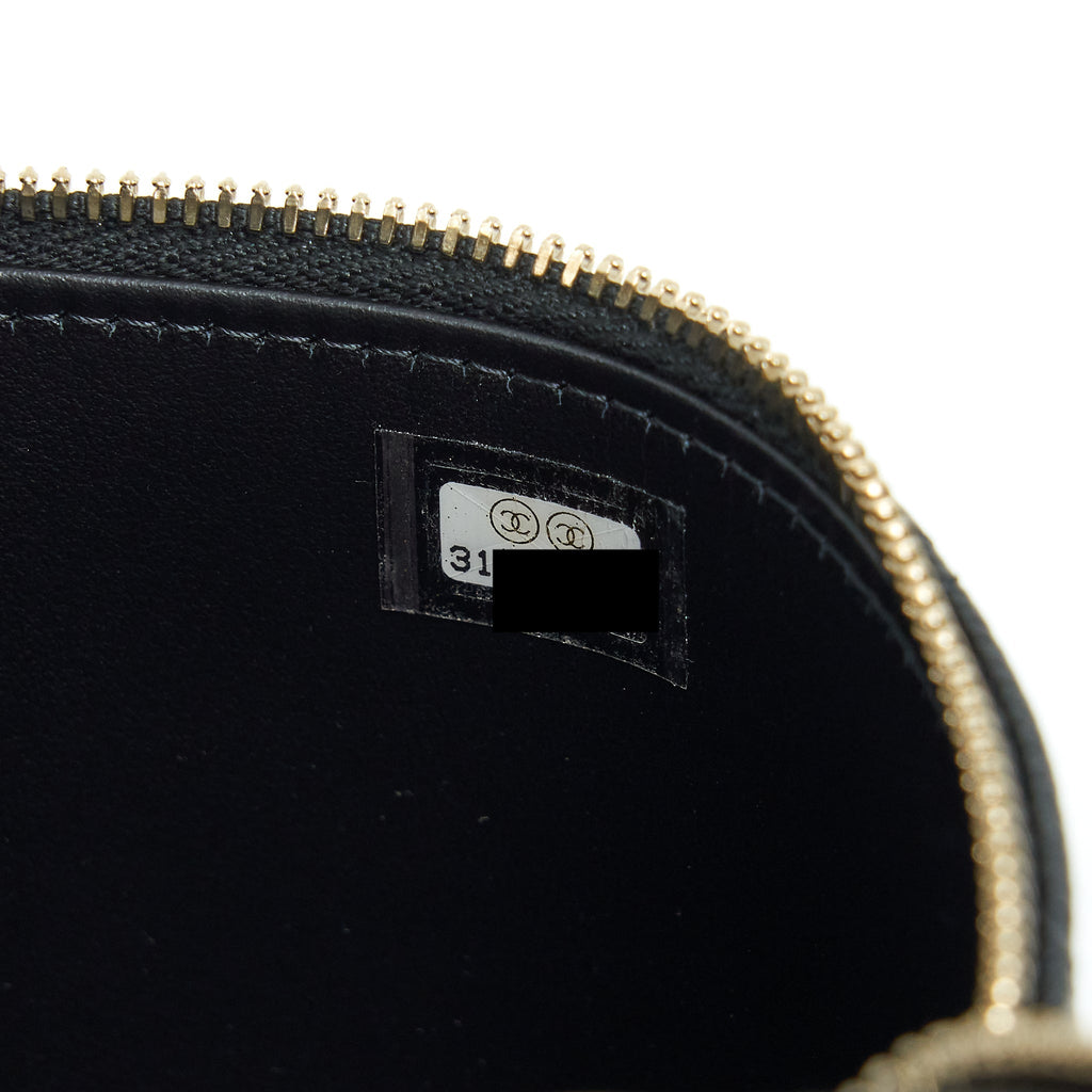 Chanel 22S Letter Top Handle Long Vanity Caviar Black
