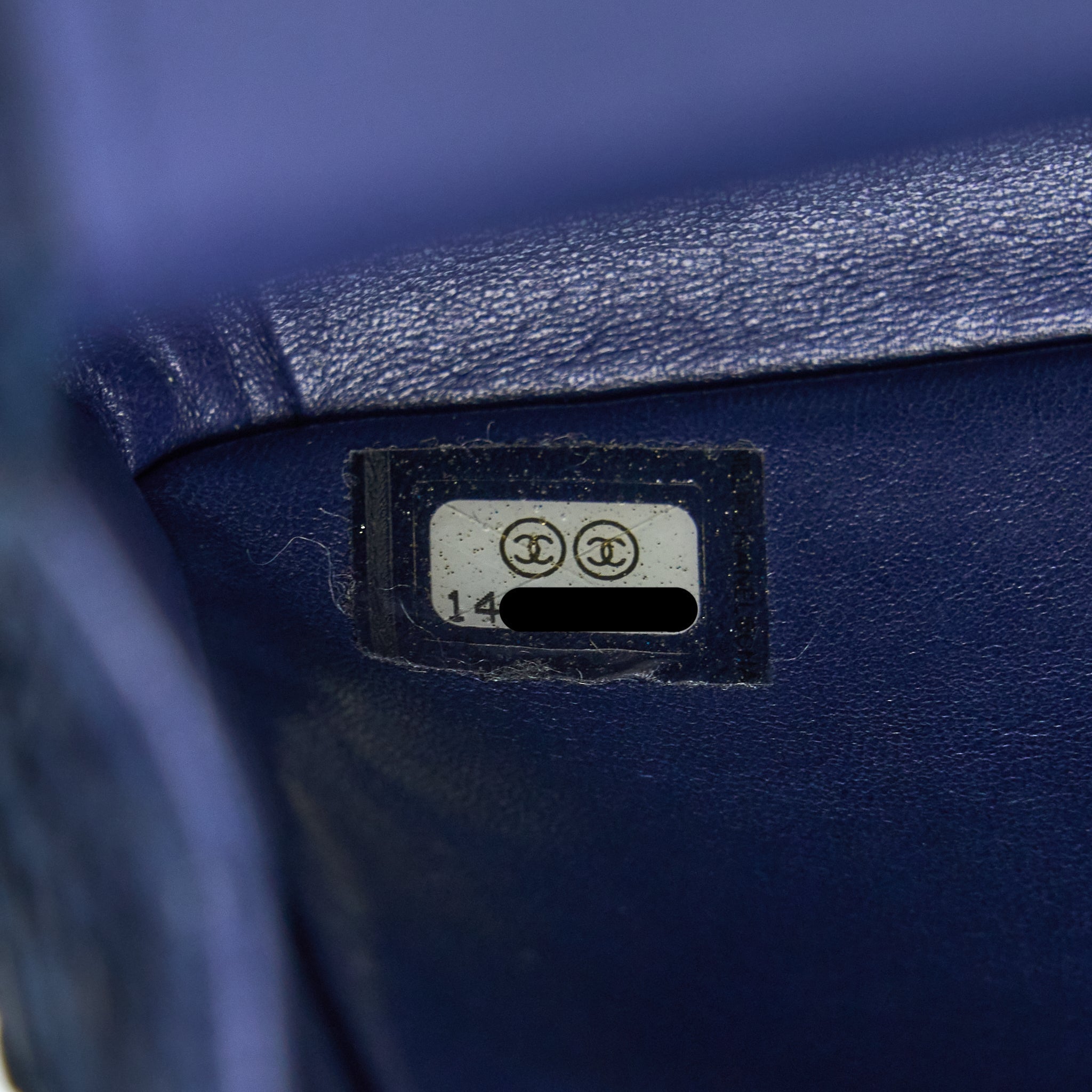 Chanel Medium Classic Double Flap Bag Python Dark Blue