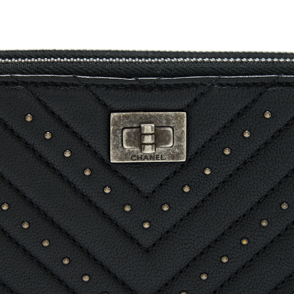 Chanel Reissue Wallet On Chain Calfskin Black Ruthenium Hardware