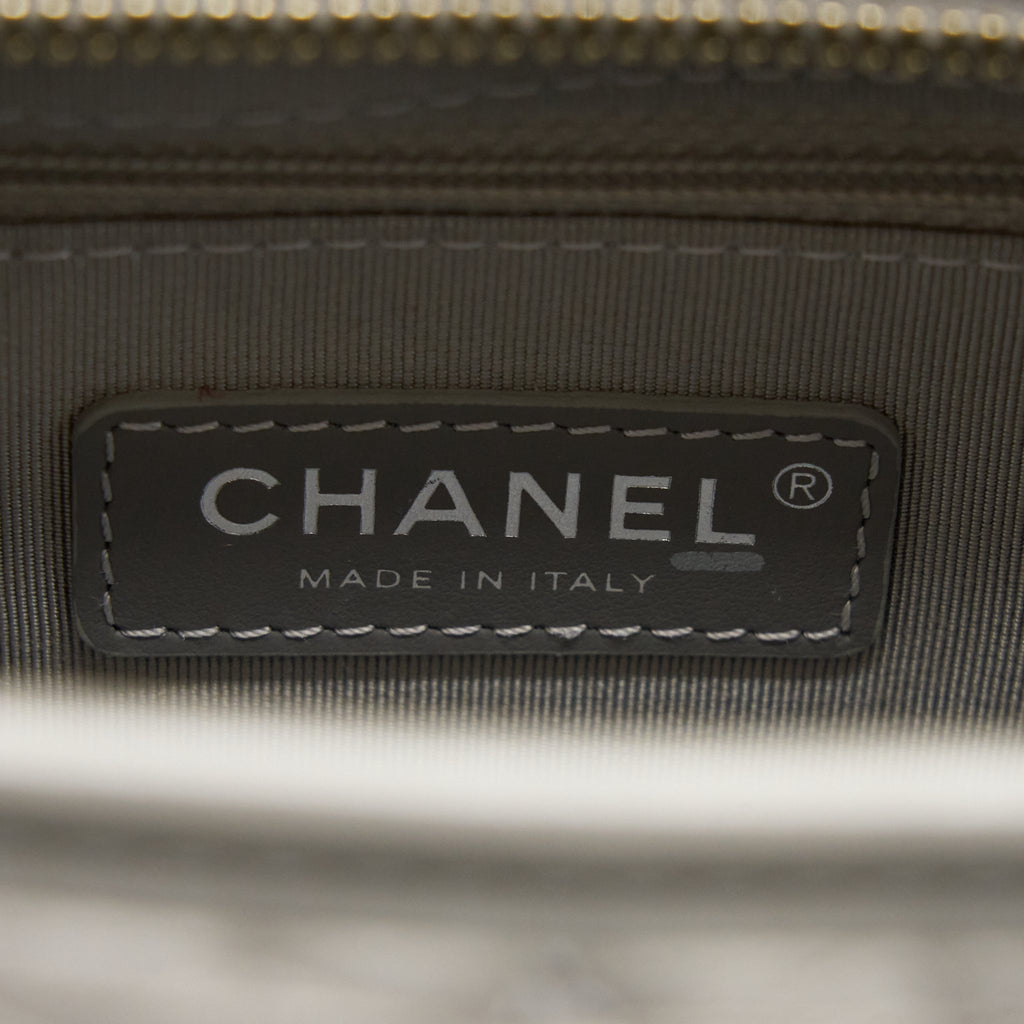 Chanel Large Gabrielle Hobo Bag Aged Calfskin Light Grey Multicoloured Hardware