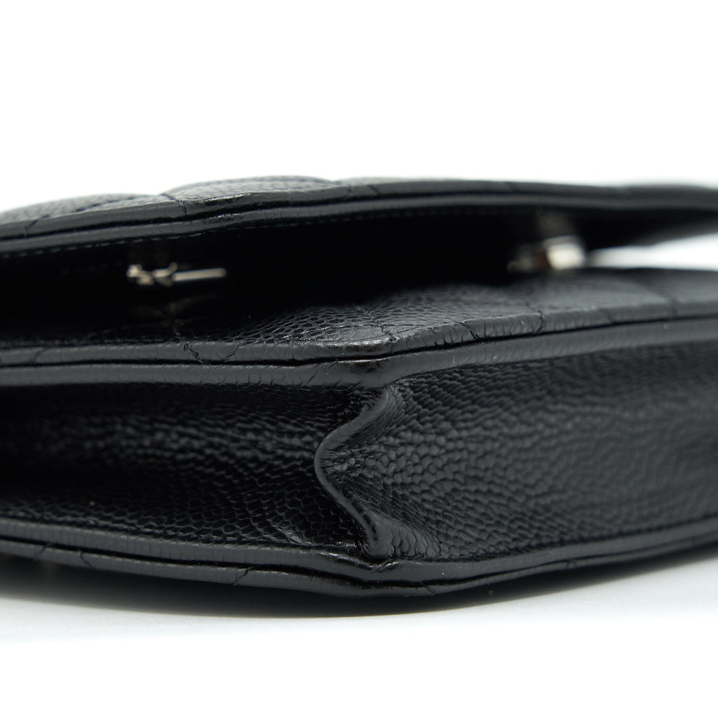 Chanel Classic Wallet On Chain Caviar Black  (Microchip)