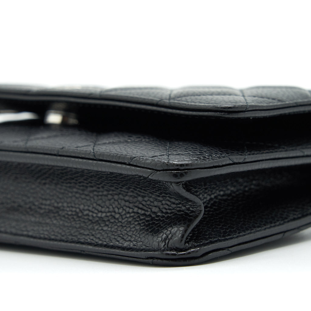 Chanel Classic Wallet On Chain Caviar Black  (Microchip)