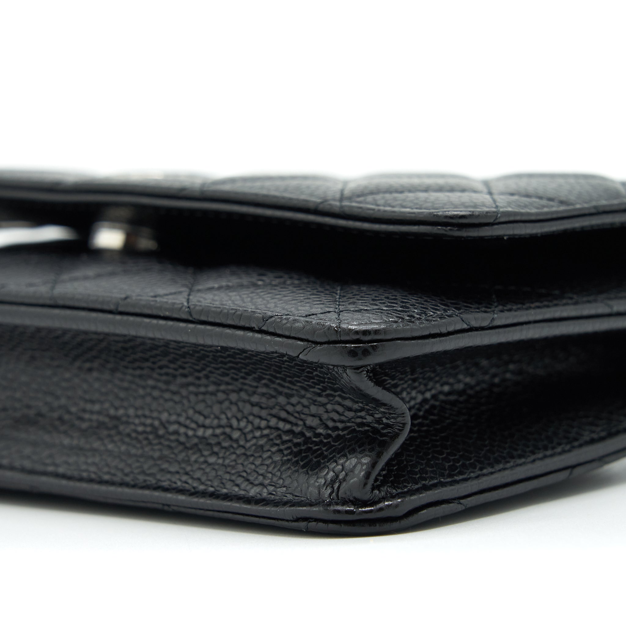 Chanel Classic Wallet On Chain Caviar Black  (Microchip)