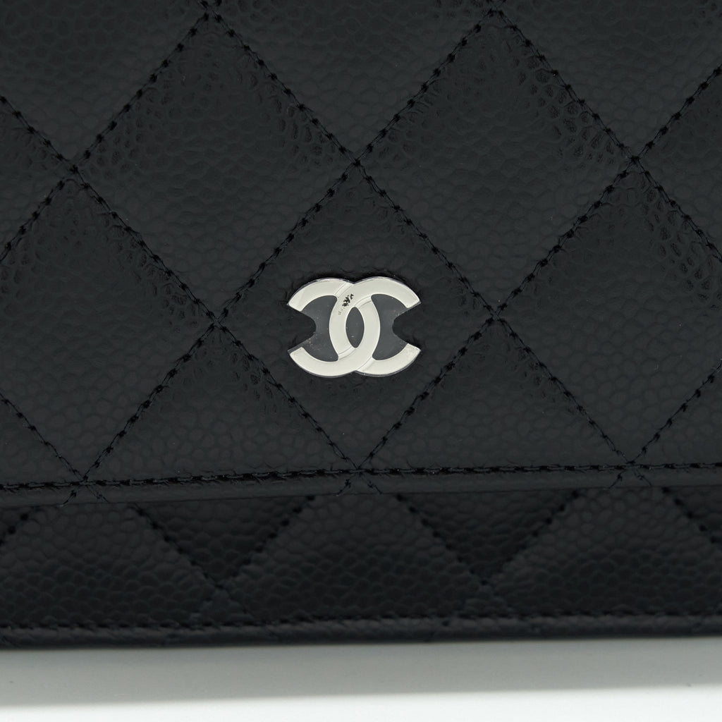 Chanel Classic Wallet On Chain Caviar Black  (Microchip)