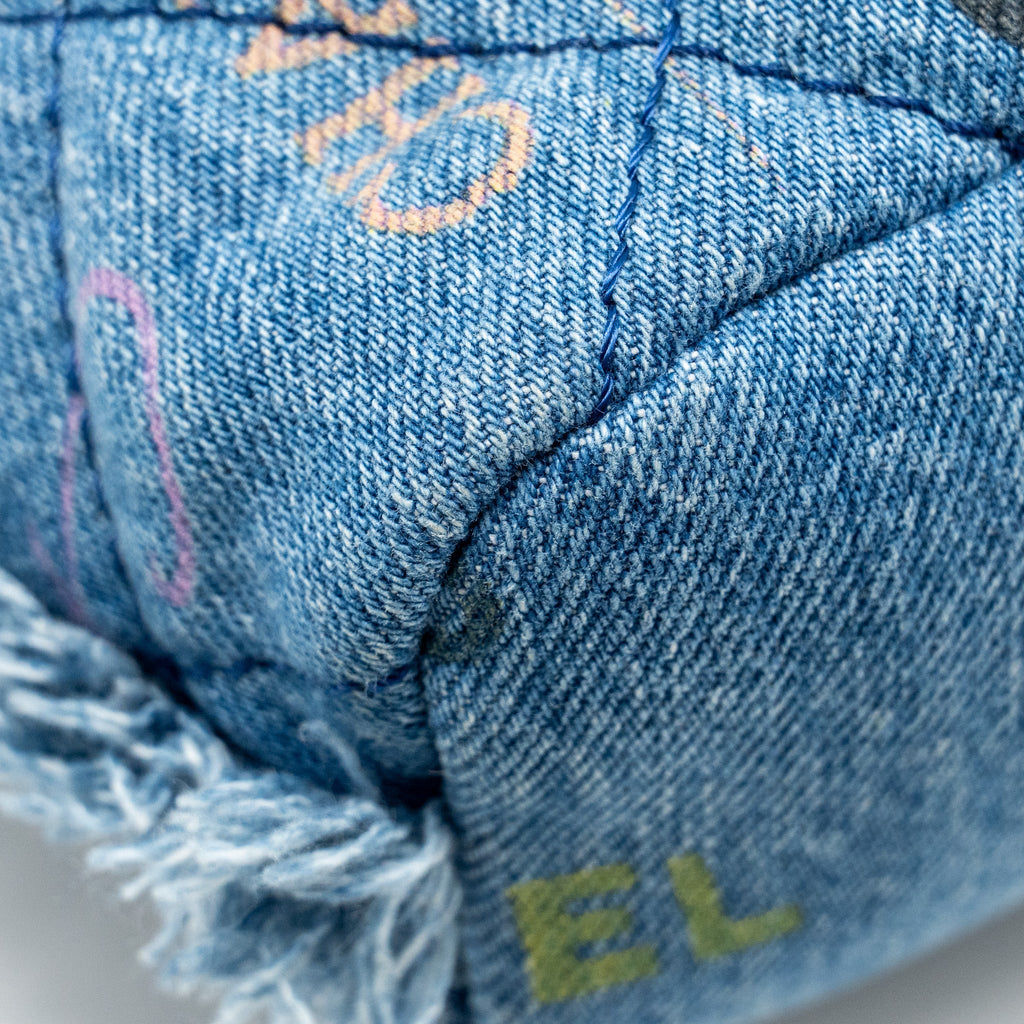 Chanel Small Bucket Bag Denim Blue L (Microchip)