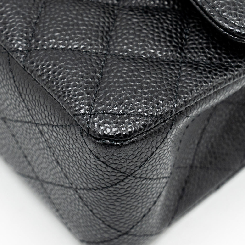 Chanel Medium Classic Double FLAP Bag Caviar Black