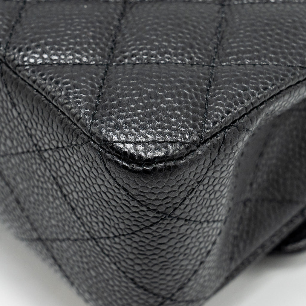 Chanel Medium Classic Double FLAP Bag Caviar Black