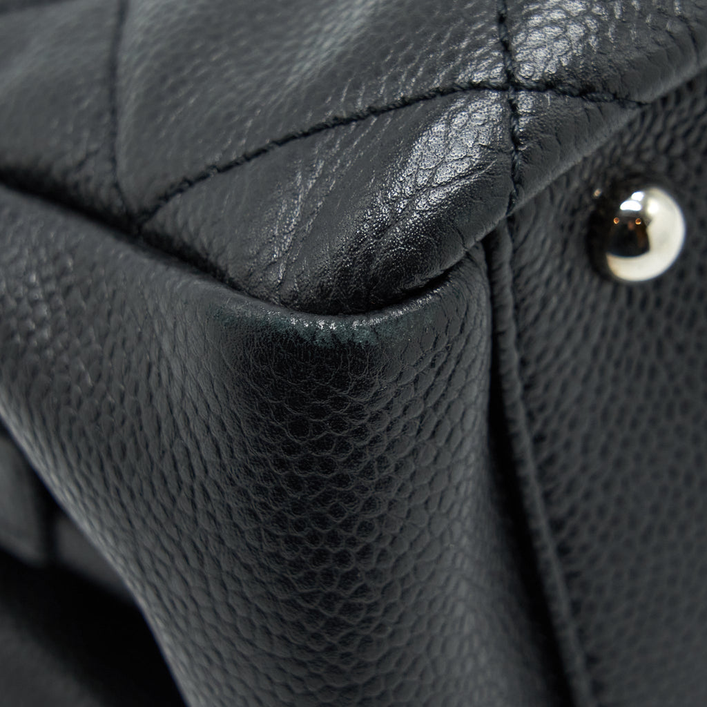 Chanel CC Logo Tote Bag Caviar Black