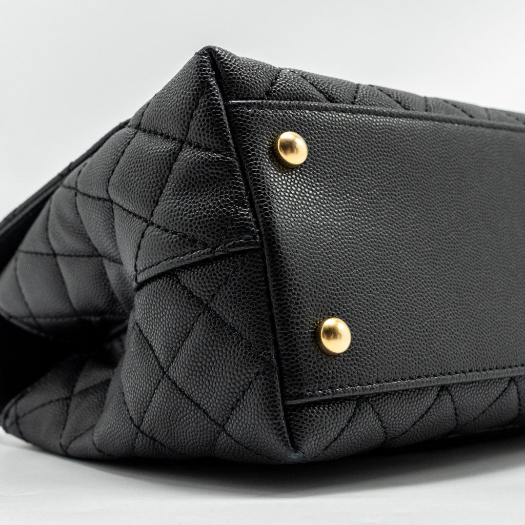 Chanel Medium Coco Handle Limited Edition Caviar Black  (microchip)
