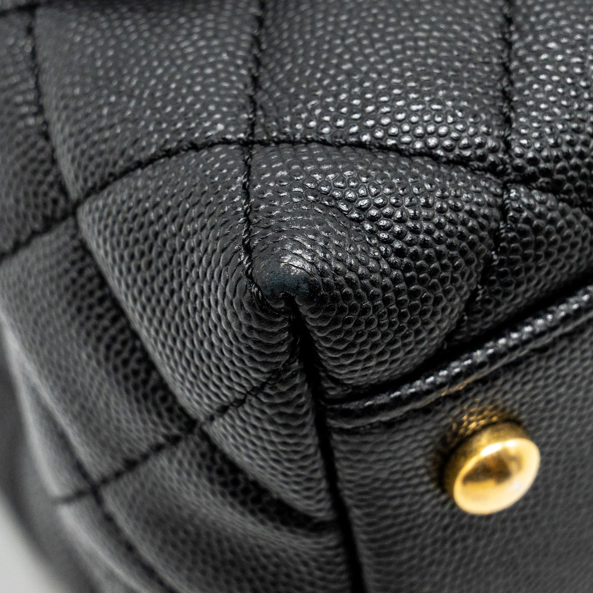 Chanel Medium Coco Handle Limited Edition Caviar Black  (microchip)