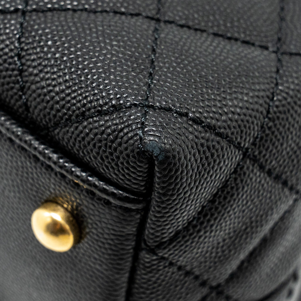 Chanel Medium Coco Handle Limited Edition Caviar Black  (microchip)