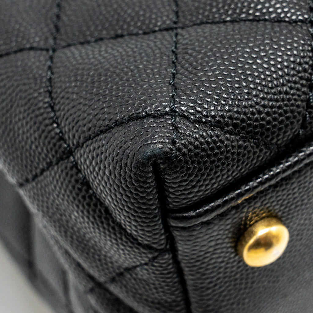 Chanel Medium Coco Handle Limited Edition Caviar Black  (microchip)