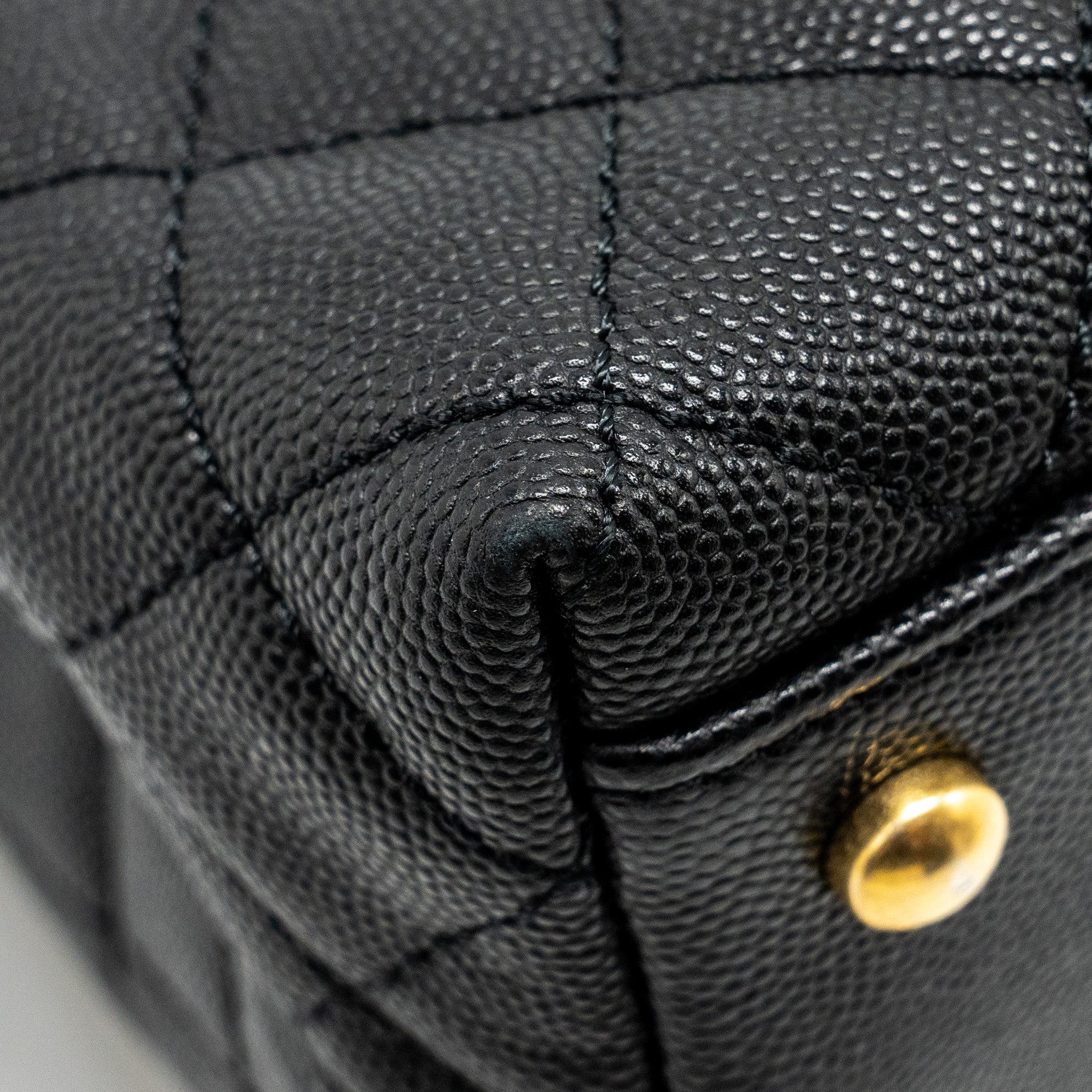 Chanel Medium Coco Handle Limited Edition Caviar Black  (microchip)