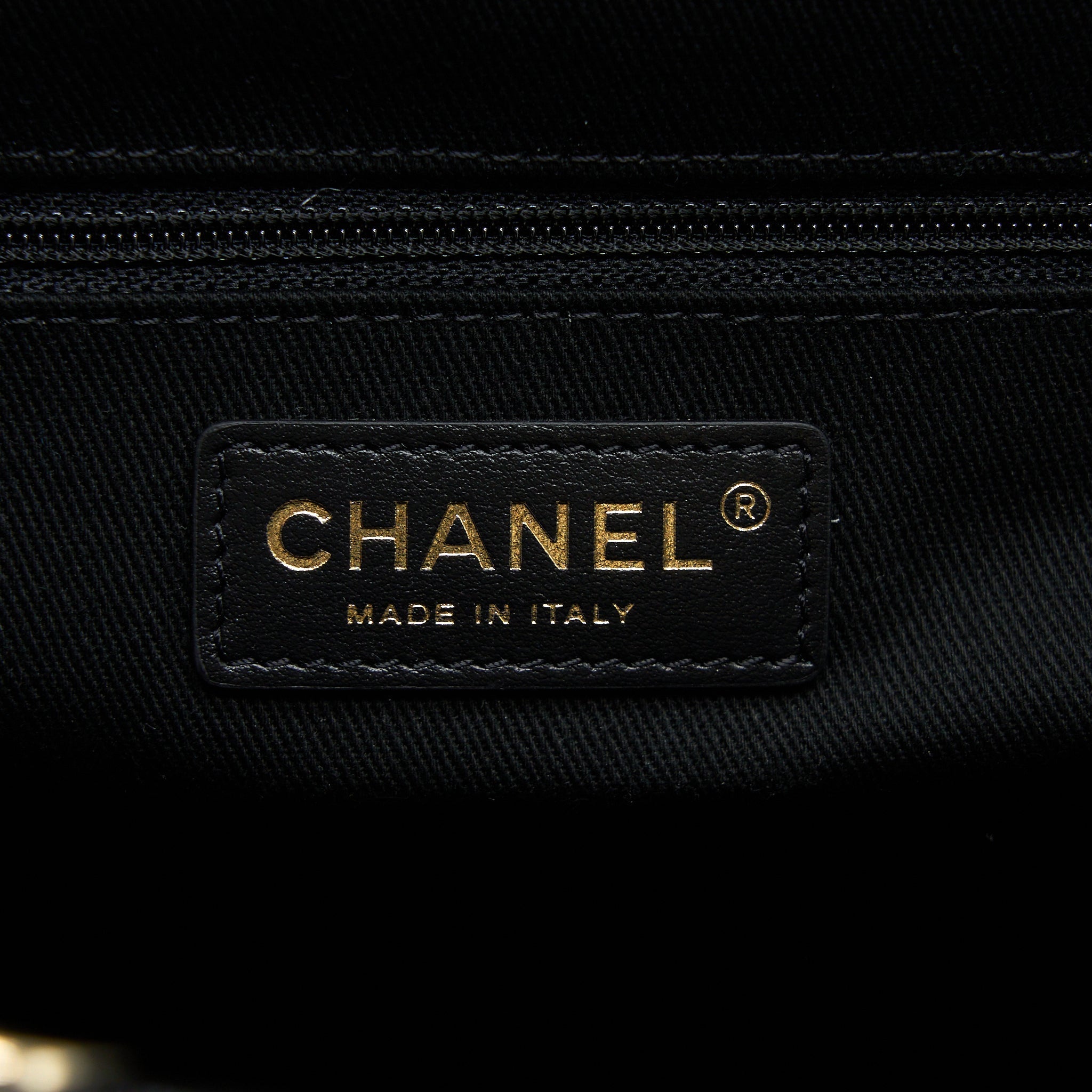 Chanel Deauville Tote Bag Tweed Dark Grey / Black L (Microchip)