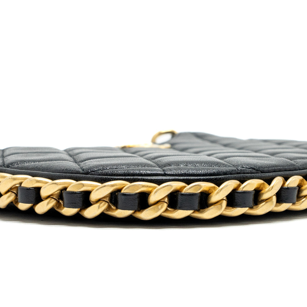 Chanel Hobo Shoulder Bag Lambskin Black (Microchip)