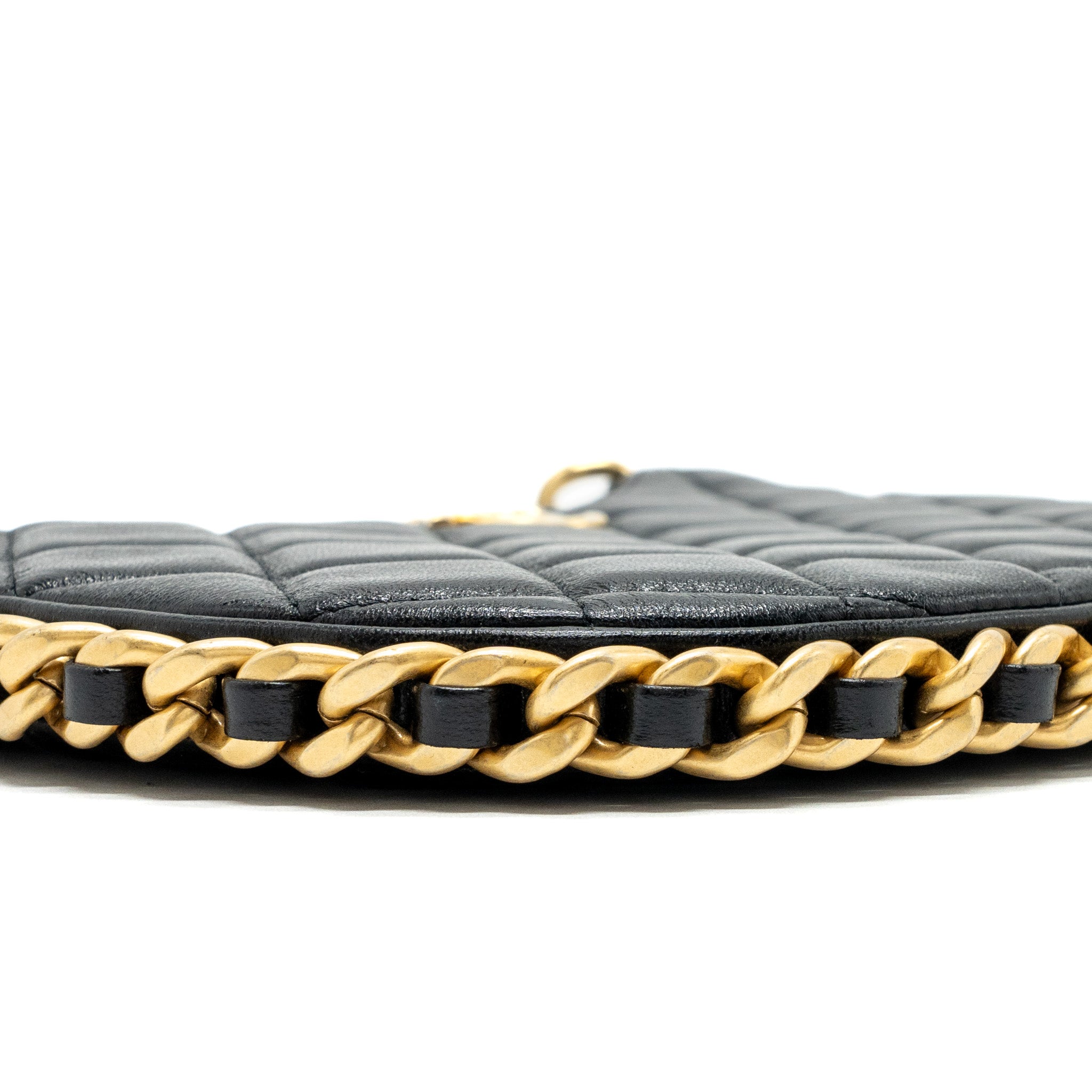 Chanel Hobo Shoulder Bag Lambskin Black (Microchip)