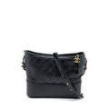 Chanel Large Gabrielle Hobo Bag Aged Calfskin Black Multicolour Hardware