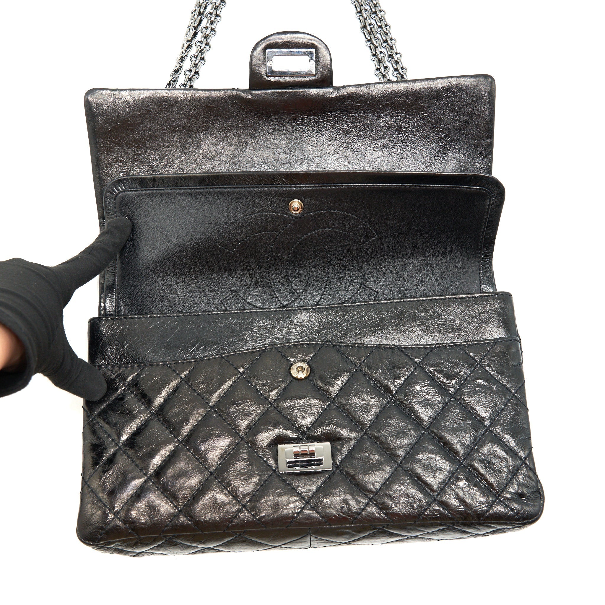 Chanel 2.55 226 reissue double Flap bag Calfskin black