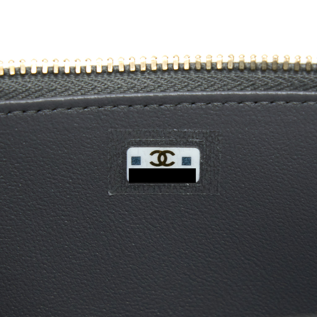 Chanel 22A Top Handle Long Vanity With Chain Grey