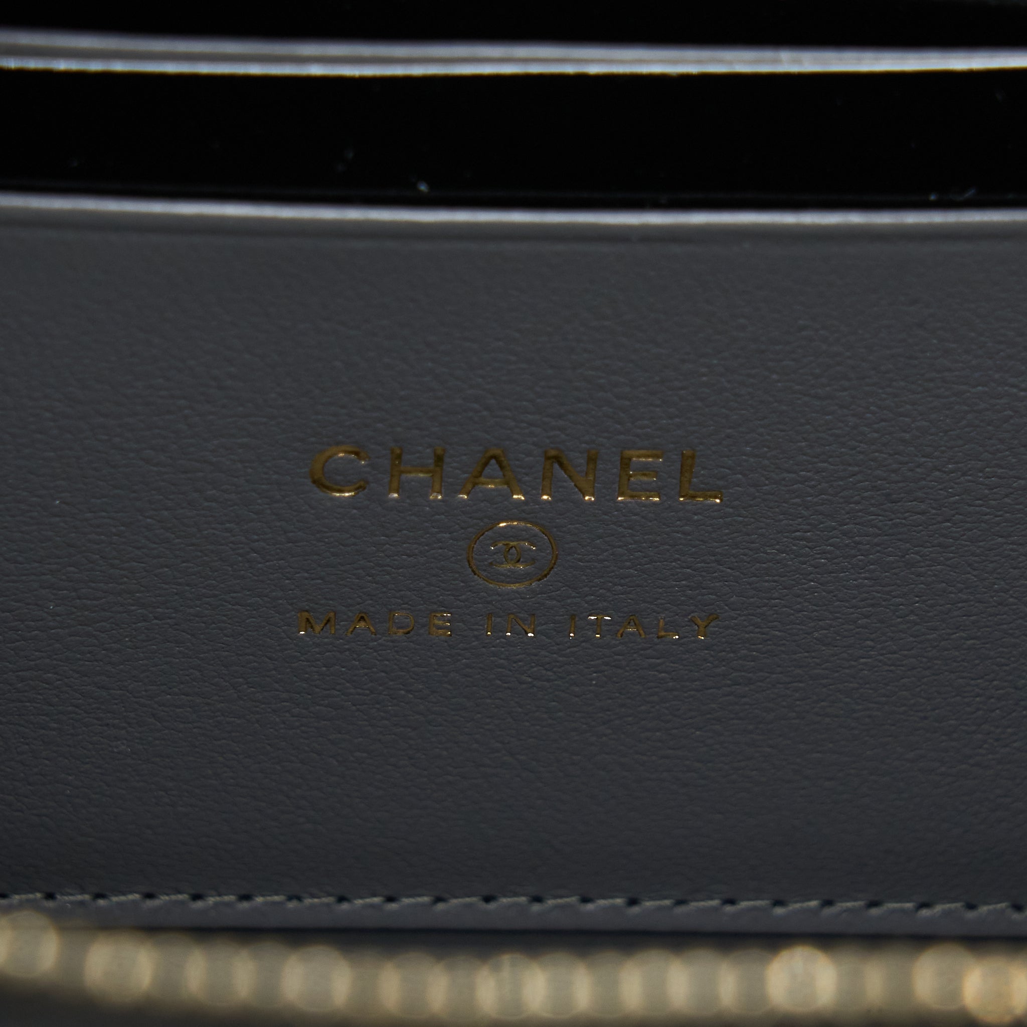 Chanel 22A Top Handle Long Vanity With Chain Grey