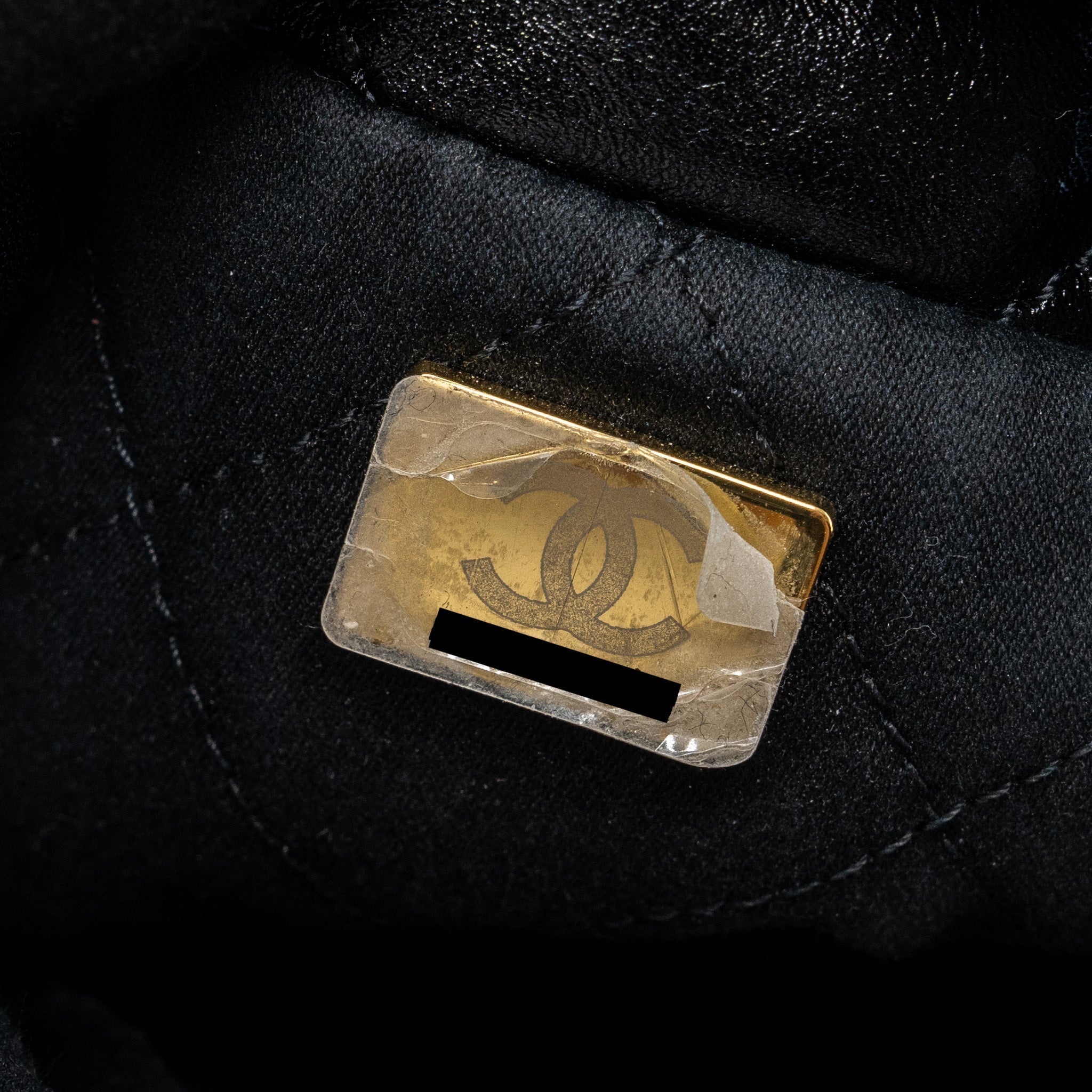 Chanel 23s Mini 22 Bag With Pearl Shiny Calfskin  (Microchip)