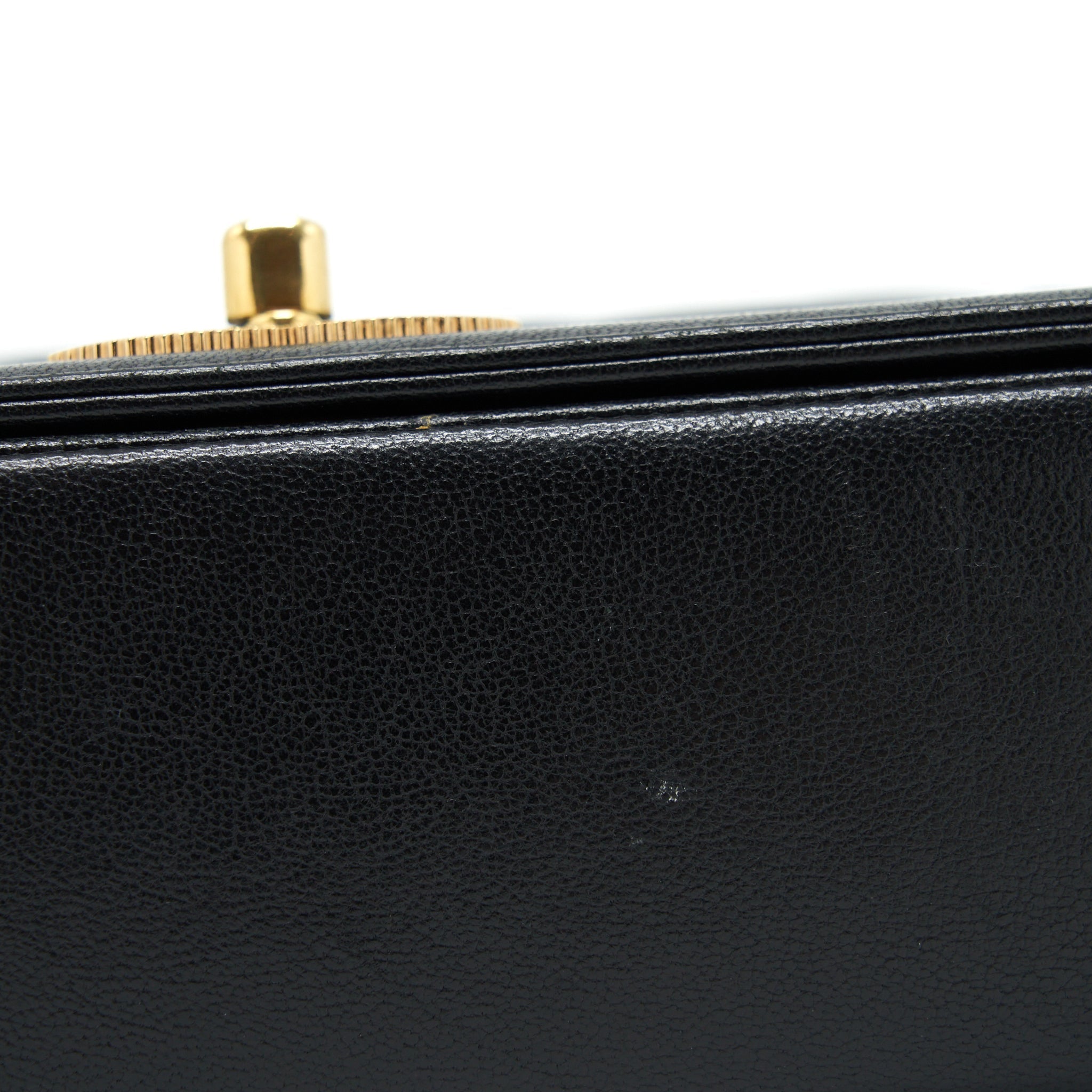 Chanel CC Logo Flap Bag Lambskin Black