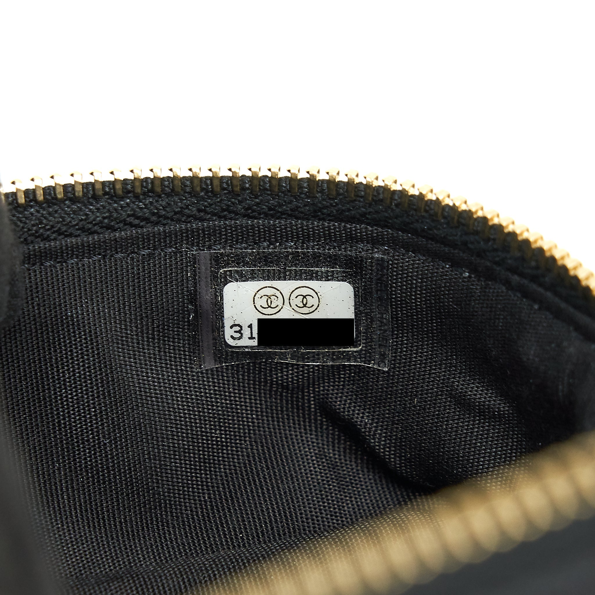 Chanel top handle mini zipper soft Vanity with chain Caviar black