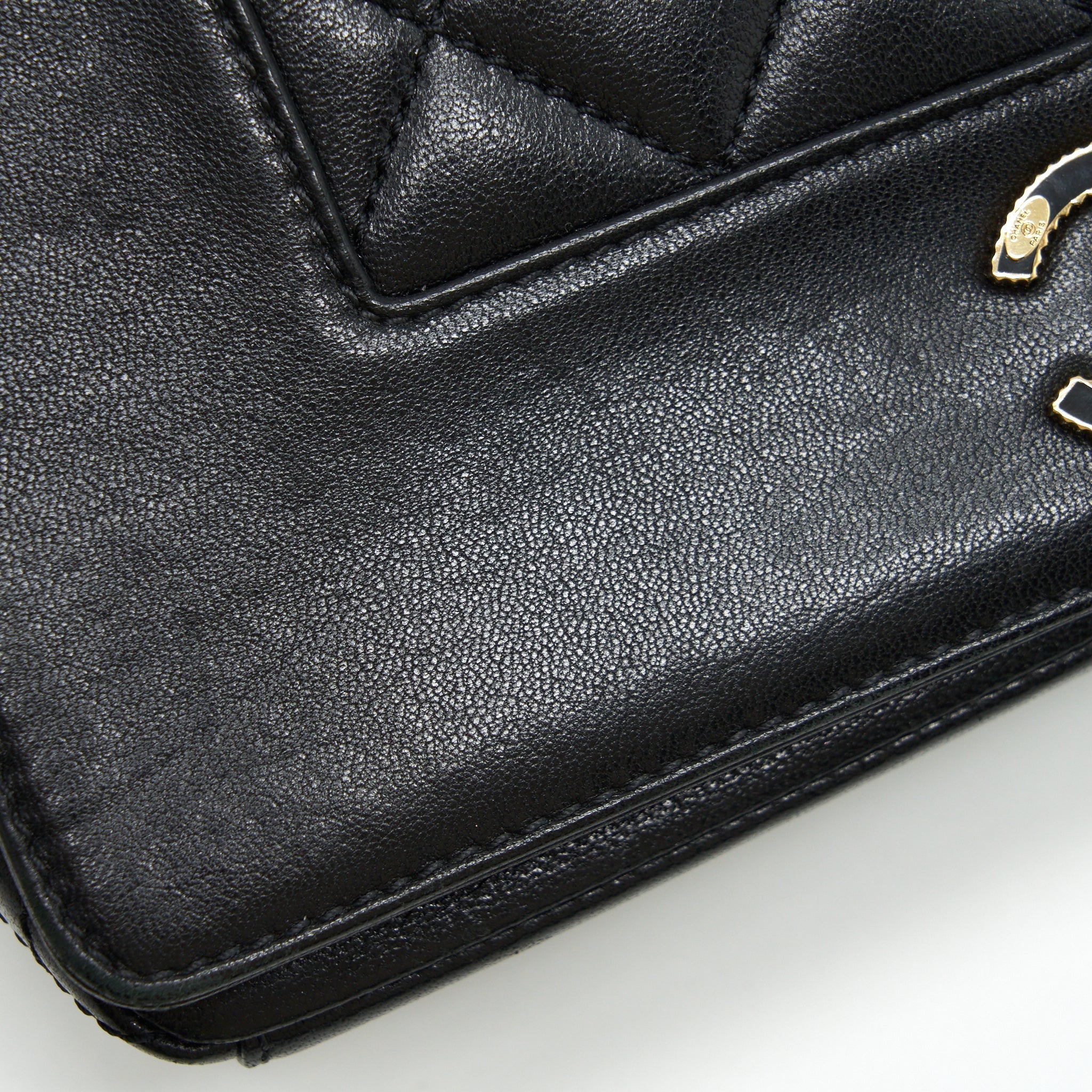 Chanel CC Logo Flap Bag Lambskin Black