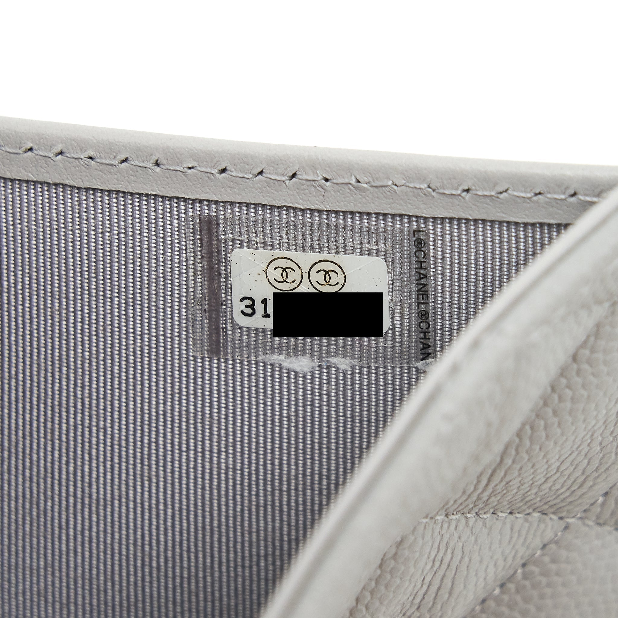Chanel Classic Small Flap Wallet caviar Grey L