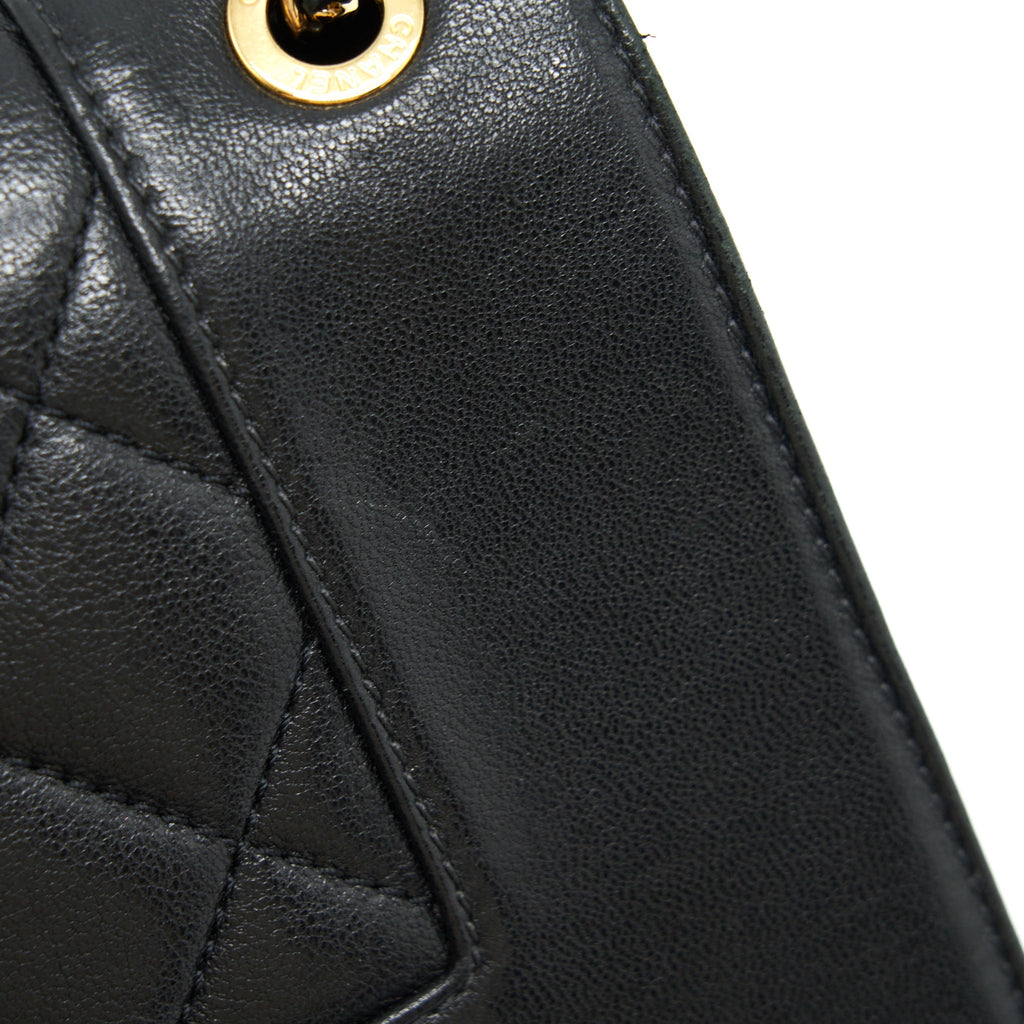 Chanel CC Logo Flap Bag Lambskin Black