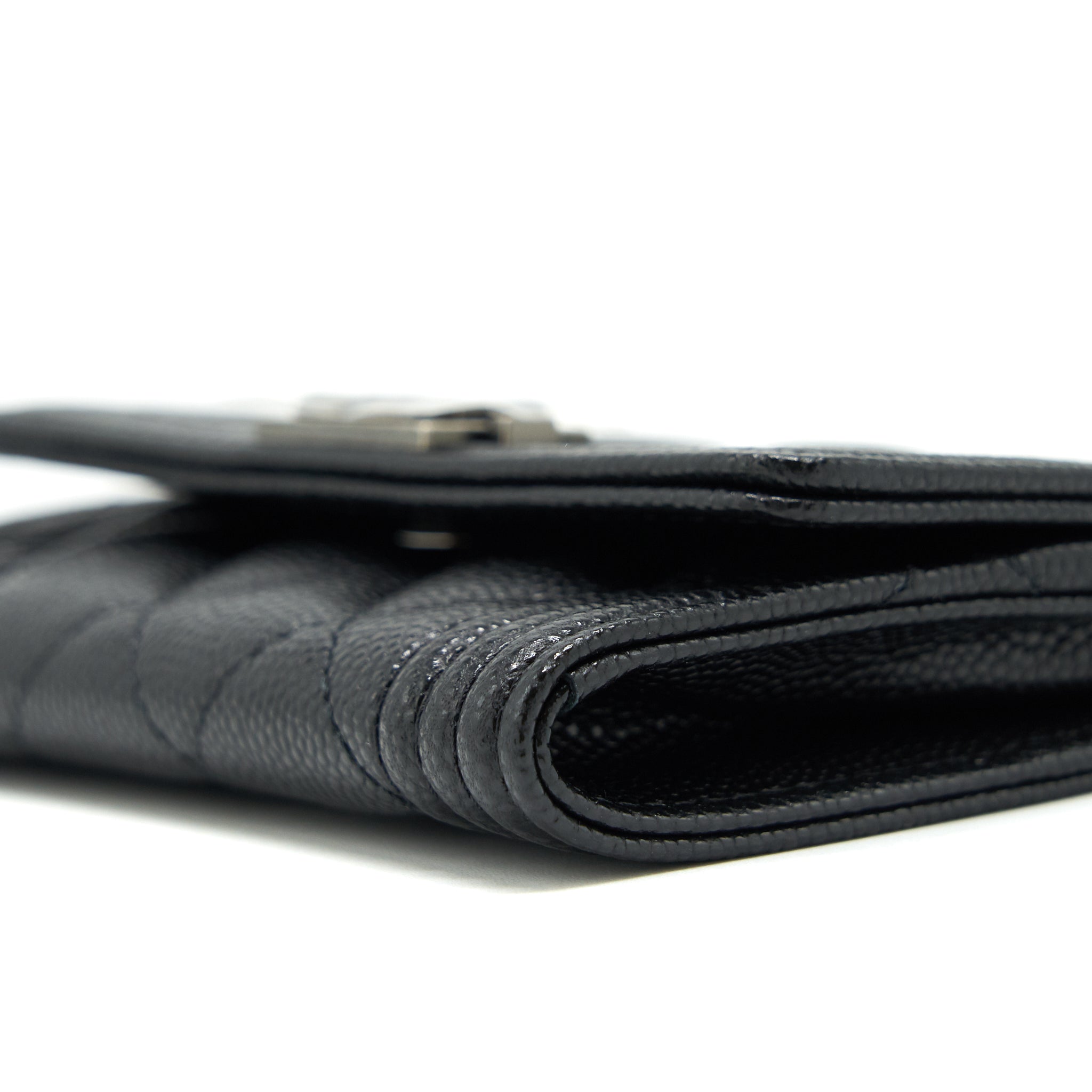 Chanel Boy Cardholder Caviar Black Ruthenium