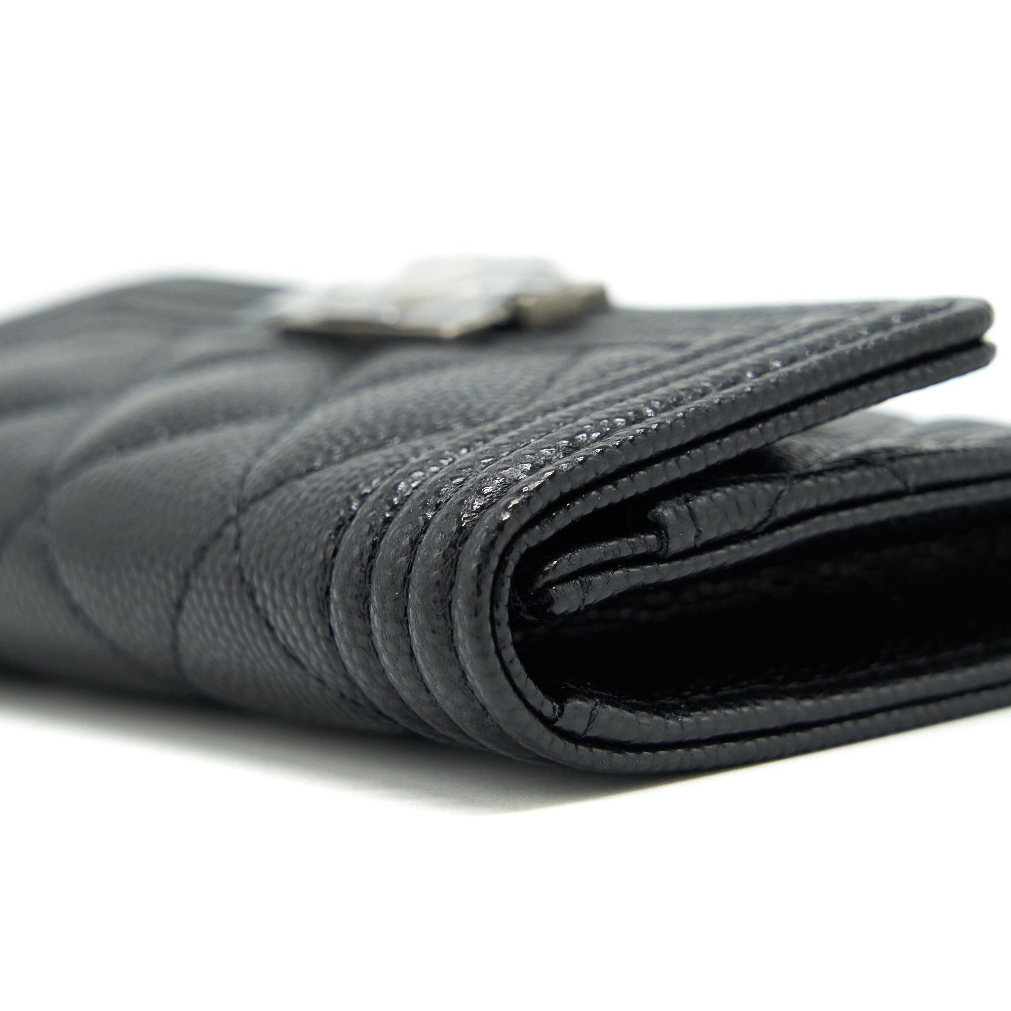 Chanel Boy Cardholder Caviar Black Ruthenium