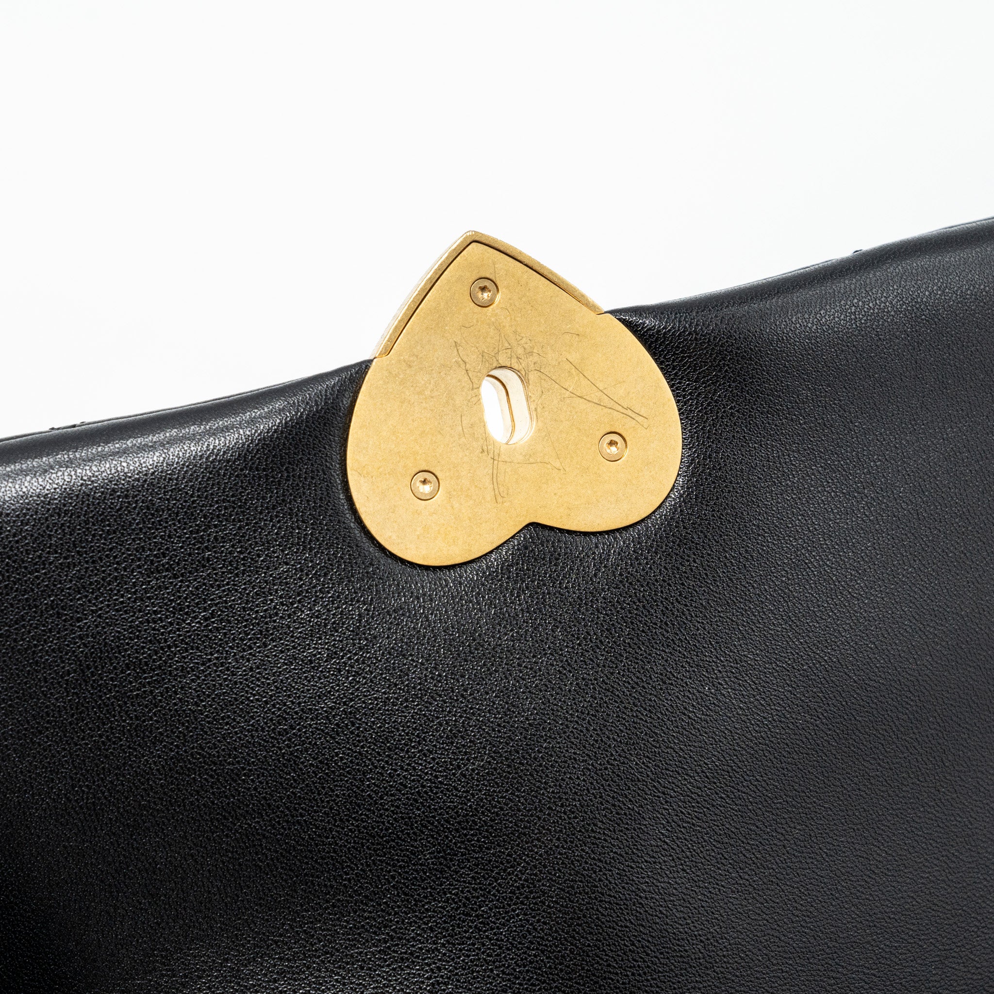 Chanel 23s Coco Love Flap Bag Lambskin Black Brushed (Microchip)