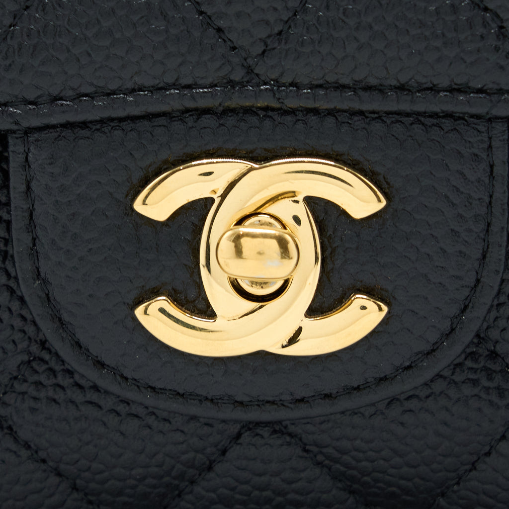 Chanel Medium Classic Double Flap Bag Caviar Black