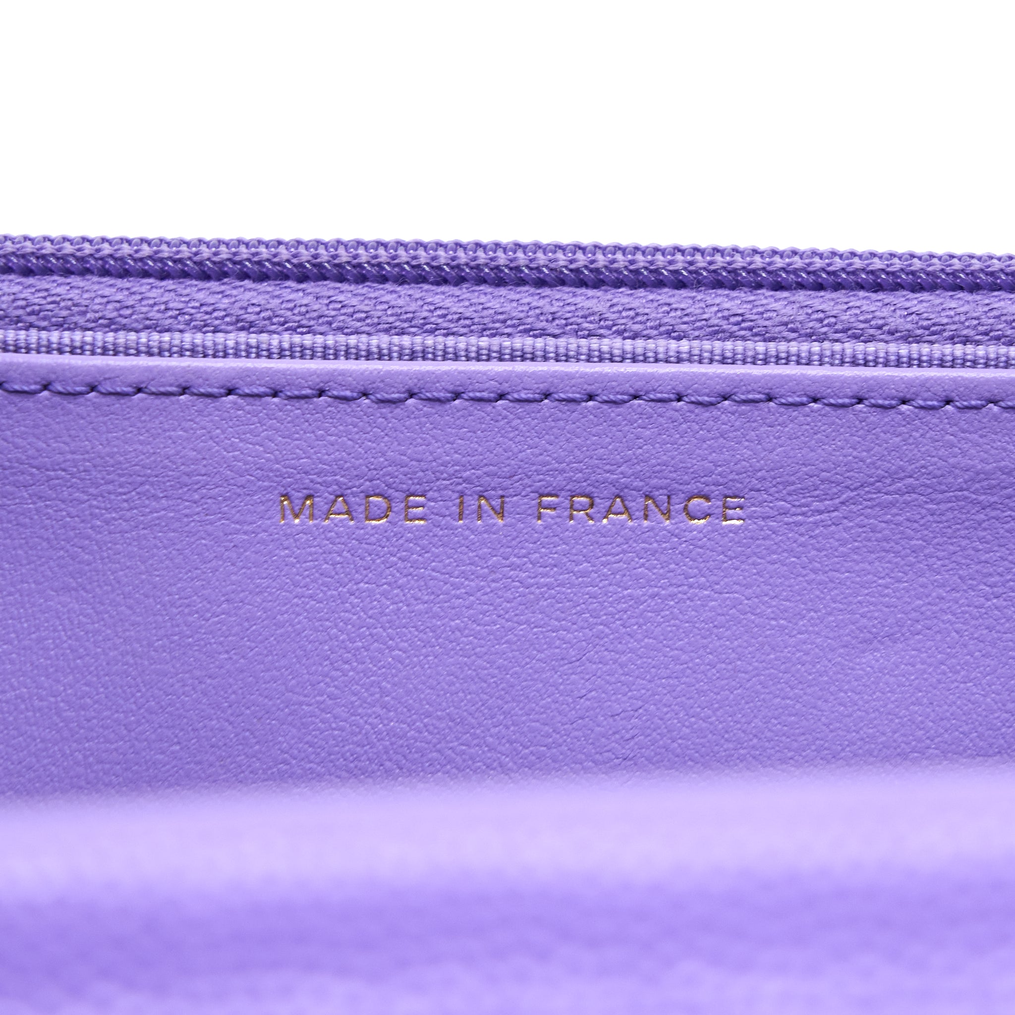 Chanel Classic Wallet On Chain Caviar Purple L