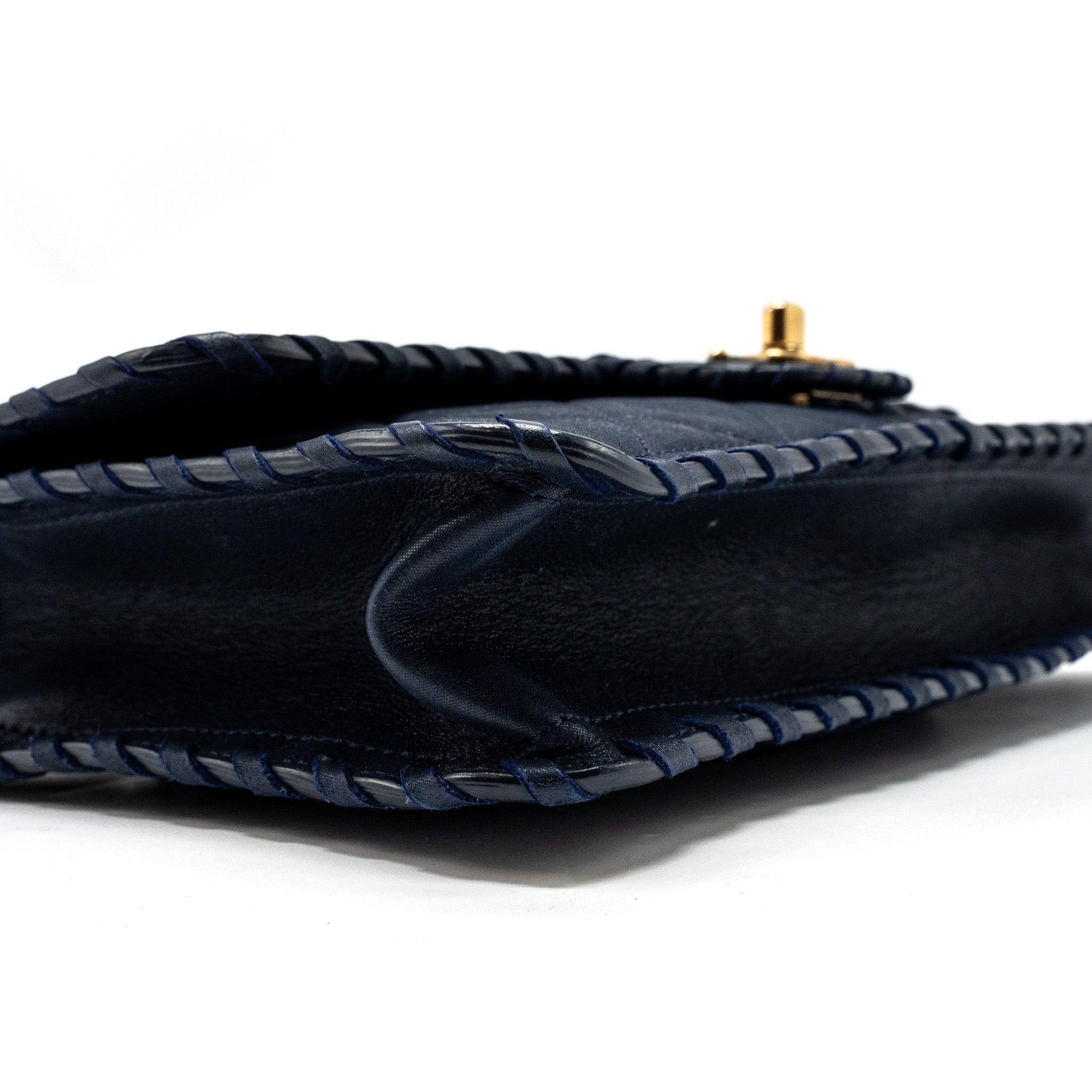 Chanel Seasonal Flap Bag Calfskin Navy