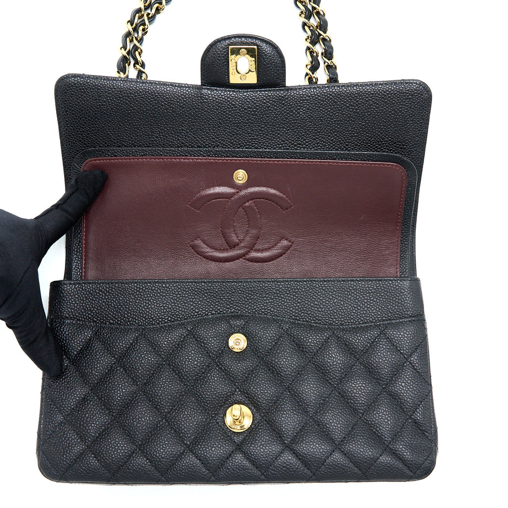 Chanel Medium Classic Double Flap Bag Caviar Black