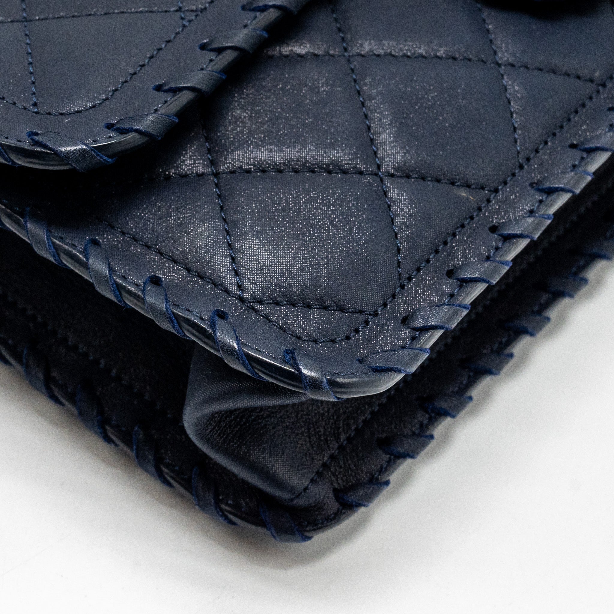Chanel Seasonal Flap Bag Calfskin Navy