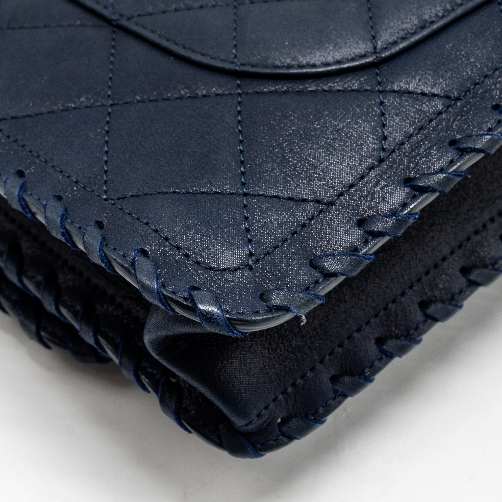 Chanel Seasonal Flap Bag Calfskin Navy
