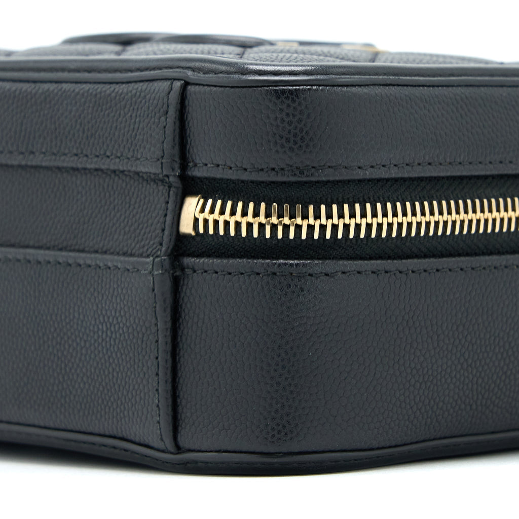 Chanel Filigree Vanity Case Caviar Black